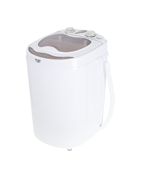 Adler Mini washing machine AD 8055 Top loading, Washing capacity 3 kg, Depth 37 cm, Width 36 cm, White