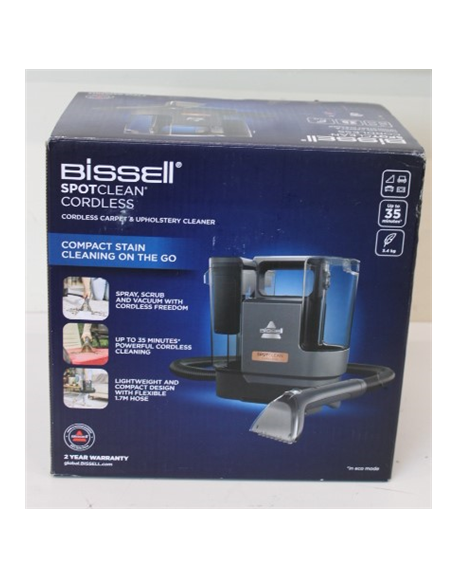 SALE OUT. Bissell SpotClean Cordless EU, Carpet and Upholstery Cleaner, UNPACKED, USED, SCRATCHES | SpotClean EU, Carpet and Uph