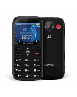 Allview D2 Senior Black, 2.31 ", TFT, 240 x 320 pixels, Dual SIM, Bluetooth, 3.0, Built-in camera, Main camera 1.3 MP, 1400 mAh