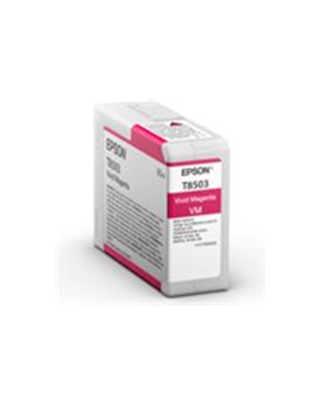 Epson T85030N Singlepack ink, Vivid Magenta | Epson Epson | T8503 | Epson T8503 - vivid magenta - original - ink cartridge | Ink