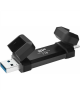 SILICON POWER DS72 Dual USB-C/USB 3.2 Gen 2 Portable External SSD, 1TB, Black | Portable External SSD | DS72 | 1000 GB | USB Typ