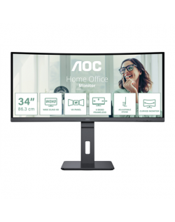 CU34P3CV | 34 " | VA | 21:9 | 100 Hz | 4 ms | 3440 x 1440 pixels | HDMI ports quantity 1