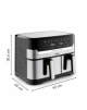 TEFAL Fryer | EY905D10 | Capacity 5.2+3.1 L | Hot air technology | Stainless Steel/Black
