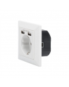 Safety socket for flush mounting with 2 USB ports | DA-70613