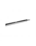 Aluminum Outlet Strip with overload protection | DN-95405 | Sockets quantity 12