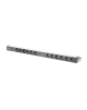 Aluminum Outlet Strip with overload protection | DN-95405 | Sockets quantity 12