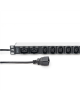 Socket Strip with Aluminum Profile, 10-way, IEC C20 plug | DN-95427 | Sockets quantity 7