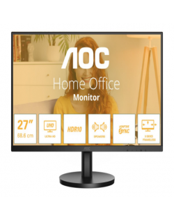 AOC U27B3A | 27 " | IPS | UHD | 16:9 | 60 Hz | 4 ms | 3840 x 2160 pixels | 350 cd/m² | HDMI ports quantity 2