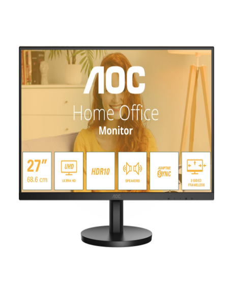 AOC U27B3A | 27 " | IPS | UHD | 16:9 | 60 Hz | 4 ms | 3840 x 2160 pixels | 350 cd/m² | HDMI ports quantity 2