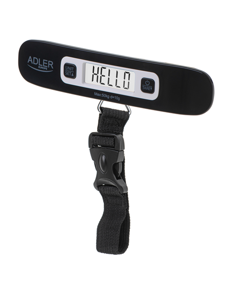 Adler | Travel Luggage Scale | AD 8190 | Maximum weight (capacity) 50 kg | Accuracy 10 g | Black