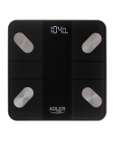 Adler Smart Bathroom Scale | AD 8186b | Maximum weight (capacity) 180 kg | Accuracy 100 g | Body Mass Index (BMI) measuring | Black