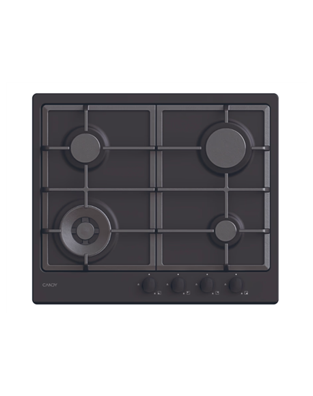 Candy Hob | CHG6BFB4WB | Gas | Number of burners/cooking zones 4 | Knobs | Black