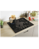 Candy Hob | CVW6BB | Gas on glass | Number of burners/cooking zones 4 | Knobs | Black