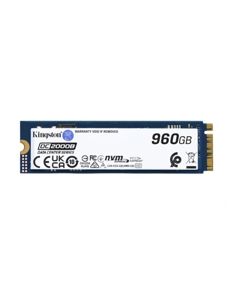 Kingston SSD | DC2000B | 960 GB | SSD form factor M.2 2280 | Solid-state drive interface PCIe NVMe Gen 4.0 (x4) | Read speed 700