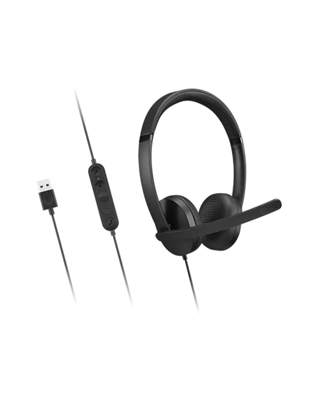 Lenovo Headset | USB-A Stereo Gen 2 | Built-in microphone | Wired | Black