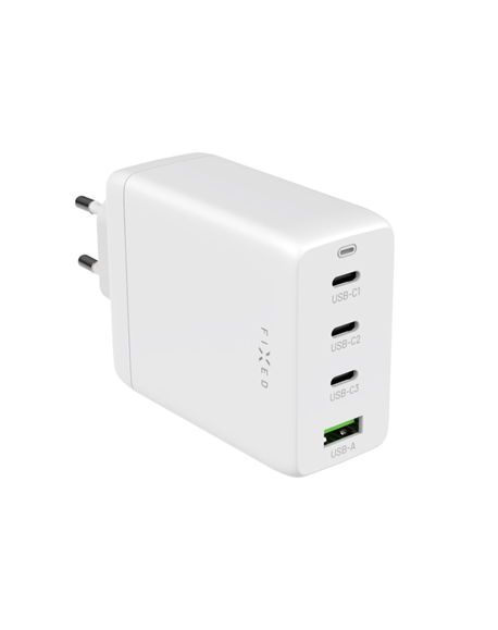 Fixed GaN 3xUSB-C/USB Travel Charger 100W | FIXCG100-3CU-WH