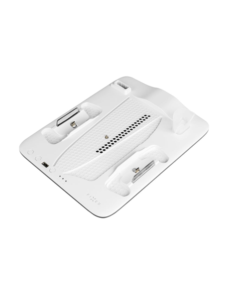 Fixed Multifunctional Station for PlayStation 5 (Slim) with Fans and Charging for two DualSense Controllers | FIXPS5S-MCS-BW