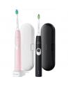 Philips | Sonic Electric Toothbrush | HX6800/35 ProtectiveClean 4300 | Rechargeable | For adults | Number of brush heads included 2 | Number of teeth brushing modes 1 | Sonic technology | Black/Pastel Pink