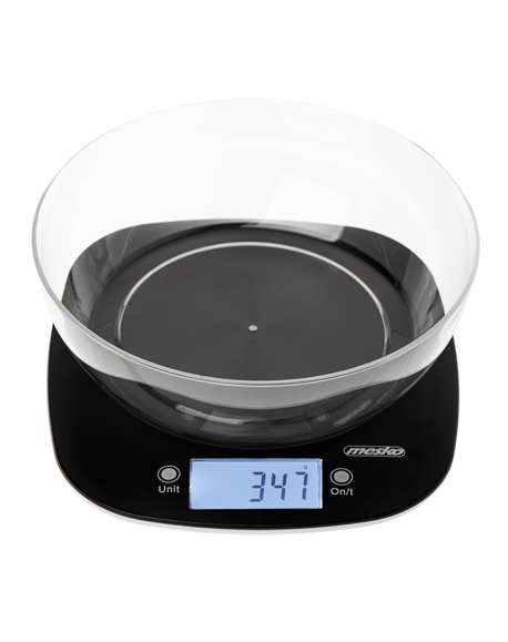 Adler Kitchen Scale with a bowl | MS 3179b | Graduation 1 g | Display type LCD | Black