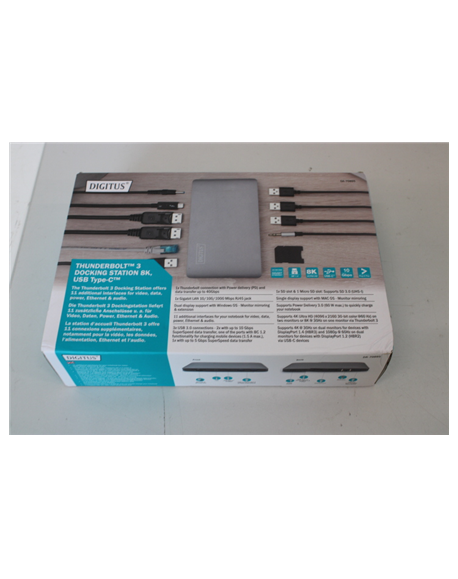 SALE OUT. DIGITUS Universal Docking Station, USB 3.0, 7-Port, Travel 2x Video, 3x USB 3.0, 1x USB-C, RJ45, Audio | Digitus | Thu