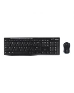Logitech MK270 | Keyboard and Mouse Set | Wireless | US | Black