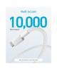 Anker 322 Nylon Cable, White | A81H6G21 | USB-A to USB-C