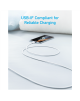 Anker 322 Nylon Cable, White | A81H6G21 | USB-A to USB-C