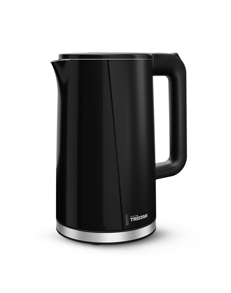 Tristar Double Walled Kettle | WK-3407 | Electric | 2200 W | 1.7 L | Plastic | 360° rotational base | Black