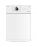 Midea Washing Machine | MF100T60B/W-HR | Energy efficiency class A | Top loading | Washing capacity 6 kg | 1200 RPM | Depth 61 cm | Width 40 cm | Display | LED | Steam function | White