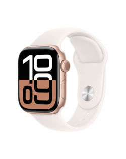 Apple Watch Series 10 | Smart watch | GPS (satellite) | Always-On Retina display | 42mm | Waterproof | Rose Gold