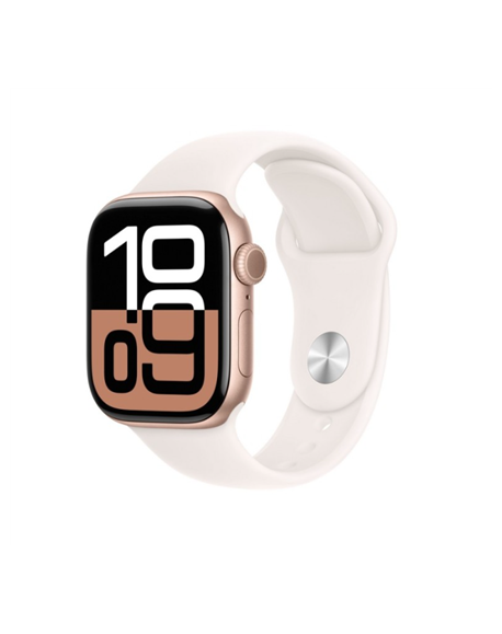 Apple Watch Series 10 | Smart watch | GPS (satellite) | Always-On Retina display | 42mm | Waterproof | Rose Gold