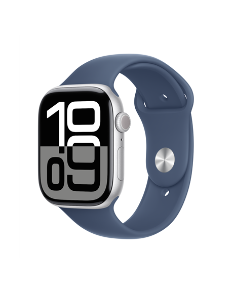 Apple Watch Series 10 | Smart watch | GPS (satellite) | Always-On Retina | Waterproof | Silver