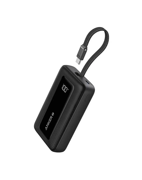 Anker Power Bank with Built-In USB-C Cable | A1688H11 | 10000 mAh | Black