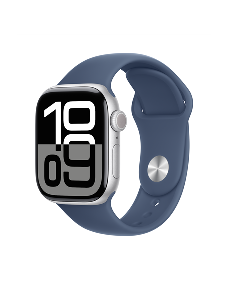 Apple Watch Series 10 | Smart watch | GPS (satellite) | Always-On Retina display | Waterproof | Silver