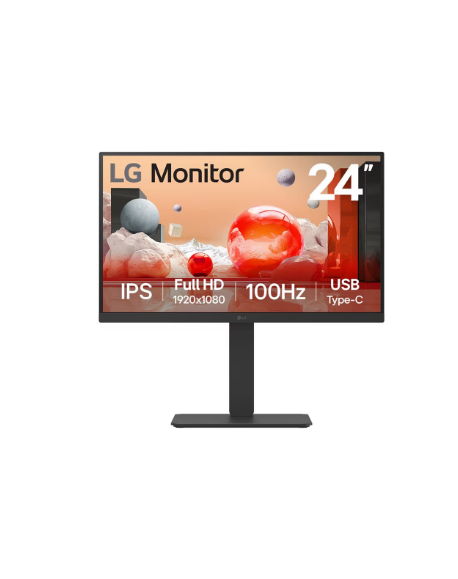 LG 24BA750-B | 23.8 " | IPS | FHD | 16:9 | 100 Hz | 5 ms | 1920 x 1080 pixels | 200 cd/m² | HDMI ports quantity 1 | Black