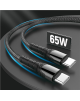 ColorWay Cable Type-C - Type-C (PD Fast Charging 65W) 3.0А, 1m | CW-CBPDCC040-GR
