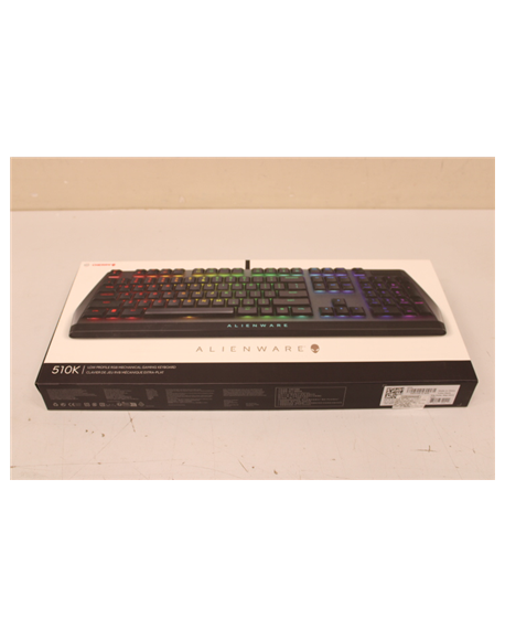 SALE OUT. Dell Alienware 510K Low-profile RGB Mechanical Gaming Keyboard - AW510K (Dark) | Dell | Alienware Gaming Keyboard | AW