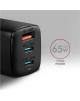 AXAGON GaN wallcharger 3x port (USB-A + 2x USB-C), 65W | ACU-DPQ65