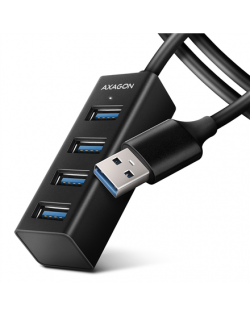 AXAGON Miniature metal four-port USB 3.2 Gen 1 hub | HUE-M1AL