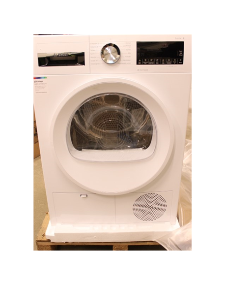 SALE OUT. Bosch WQG242AMSN Dryer machine with heat pump, A++, Front loading, Condensing, Capacity 9 kg, Depth 61,3 cm, White | B