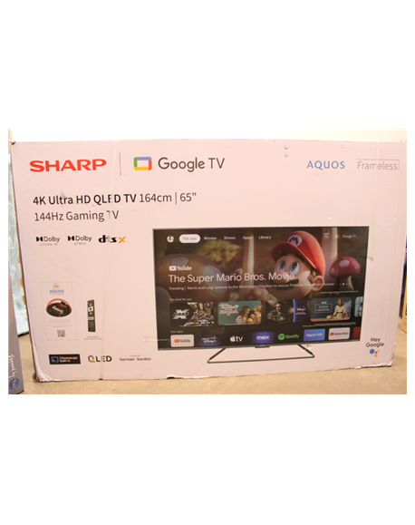 Sharp | 65GR8265E | 65 | Smart TV | Google TV | UHD | DAMAGED PACKAGING