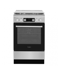 Whirlpool Cooker | WS5G8CHX/E/1 | Hob type Gas | Oven type Electric | Stainless steel | Width 50 cm | LED | Depth 60 cm | 60 L