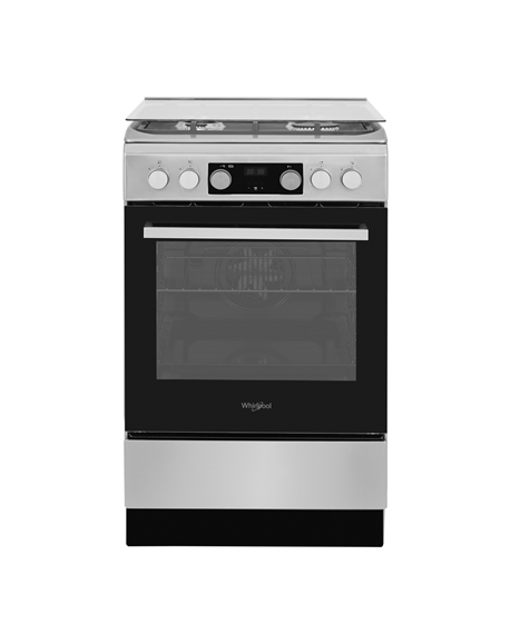 Whirlpool Cooker | WS5G8CHX/E/1 | Hob type Gas | Oven type Electric | Stainless steel | Width 50 cm | LED | Depth 60 cm | 60 L