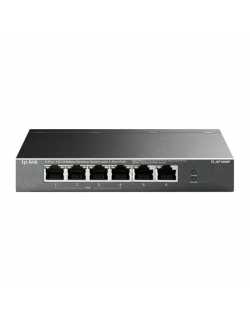 TP-LINK Switch TL-SF1006P Unmanaged, Desktop, 10/100 Mbps (RJ-45) ports quantity 6, PoE+ ports quantity 4, Power supply type Ext