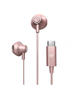 Energy Sistem Wired Earphones | EasyPods Type C | Built-in microphone | USB-C | Rose Gold