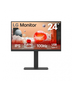 LG 24BA650-B | 23.8 " | IPS | 16:9 | 100 Hz | 5 ms | 1920 x 1080 pixels | 250 cd/m² | HDMI ports quantity 1 | Black