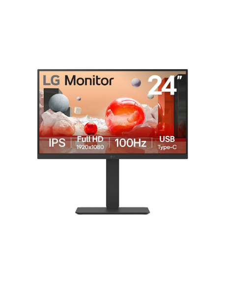 LG 24BA650-B | 23.8 " | IPS | 16:9 | 100 Hz | 5 ms | 1920 x 1080 pixels | 250 cd/m² | HDMI ports quantity 1 | Black