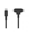 Hyper HyperJuice Silicone USB-C to USB-C and Lightning Hybrid 60W Cable