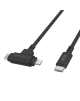 Hyper HyperJuice Silicone USB-C to USB-C and Lightning Hybrid 60W Cable