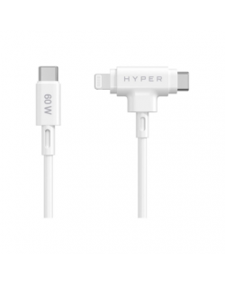 Hyper HyperJuice Silicone USB-C to USB-C and Lightning Hybrid 60W Cable